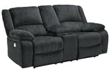 Draycoll Slate Power Reclining Loveseat with Console -  - Luna Furniture