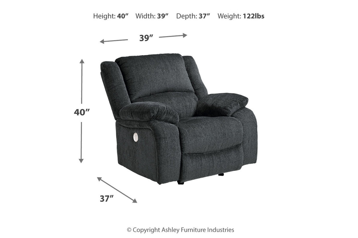 Draycoll Slate Power Recliner -  - Luna Furniture