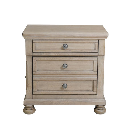 Bethel Wire Brushed Gray Nightstand from Homelegance - Luna Furniture