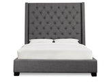 Melody Dark Gray Queen Upholstered Bed