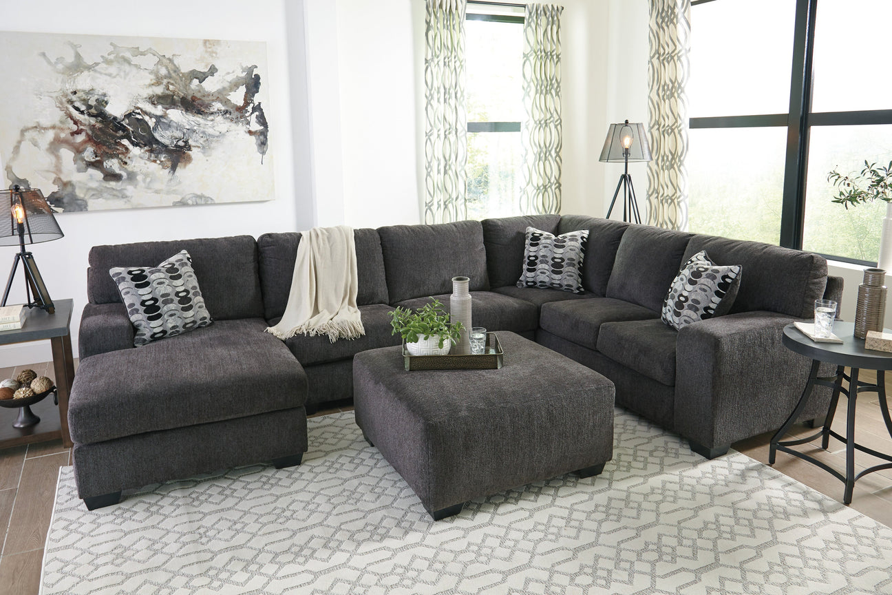 Ballinasloe Smoke LAF Sectional - Luna Furniture