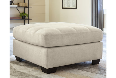 Falkirk Parchment Oversized Accent Ottoman -  - Luna Furniture