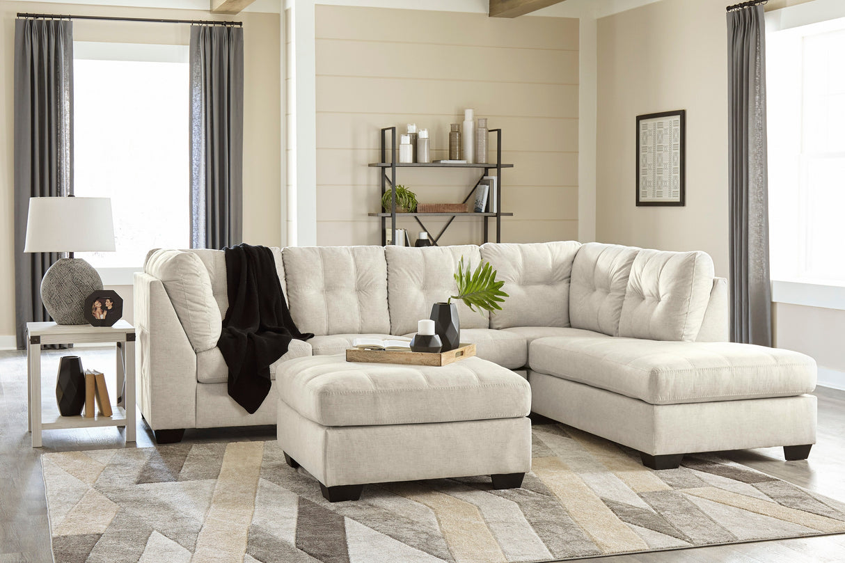 Falkirk Parchment 2-Piece RAF Chaise Sectional -  Ashley - Luna Furniture