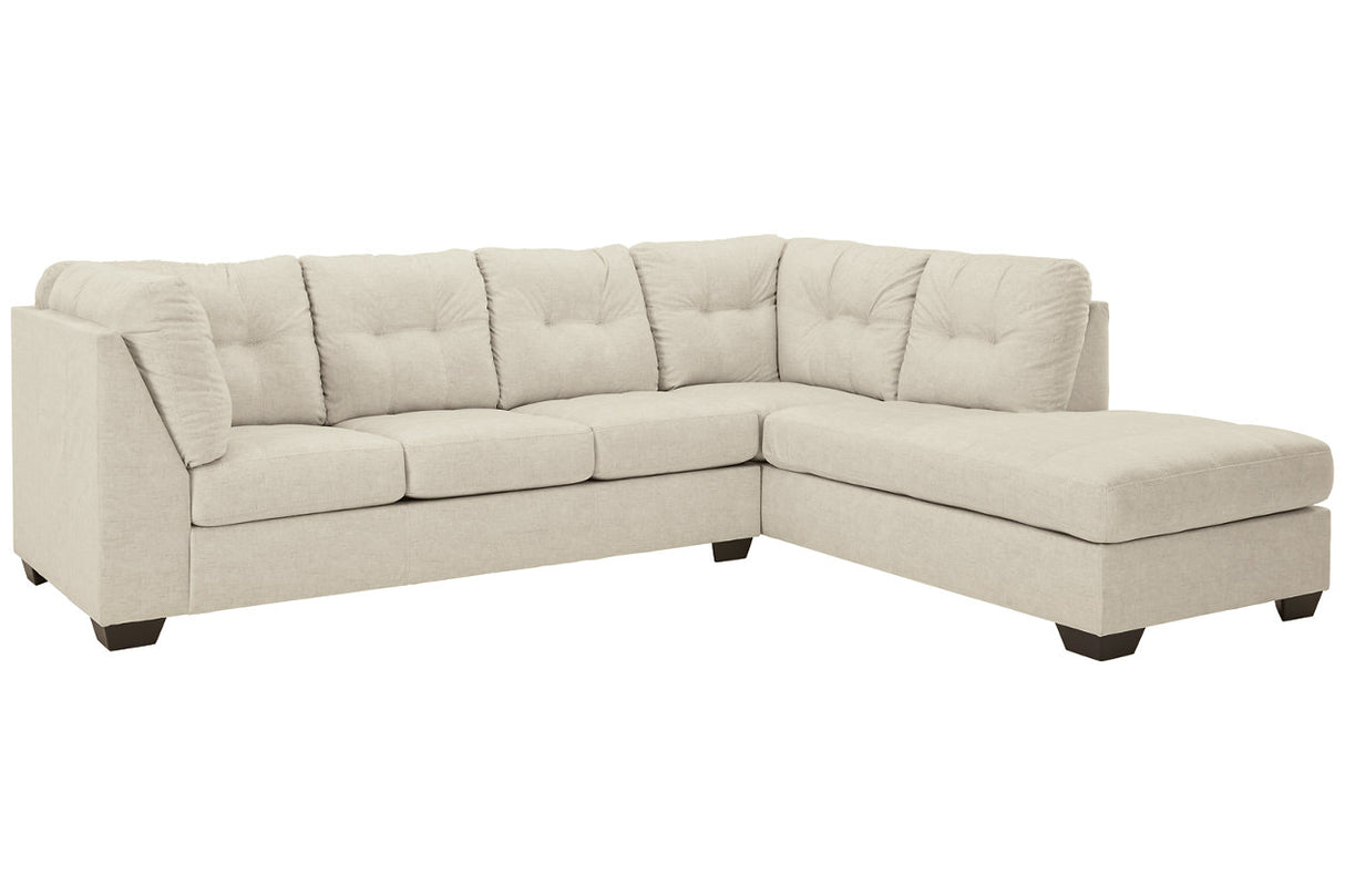 Falkirk Parchment 2-Piece RAF Chaise Sectional -  Ashley - Luna Furniture