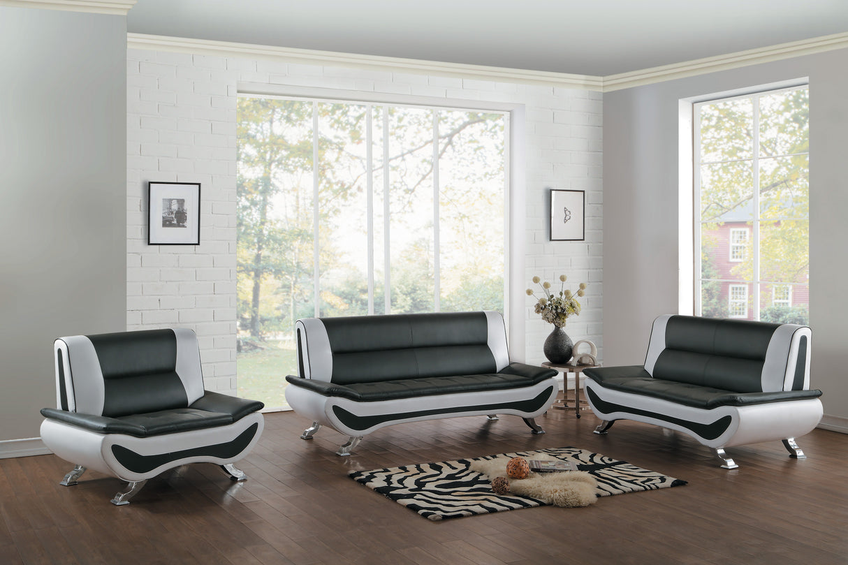 Veloce Black/White Sofa - Luna Furniture