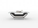 Veloce Black/Gray Faux Leather Cocktail Table from Homelegance - Luna Furniture