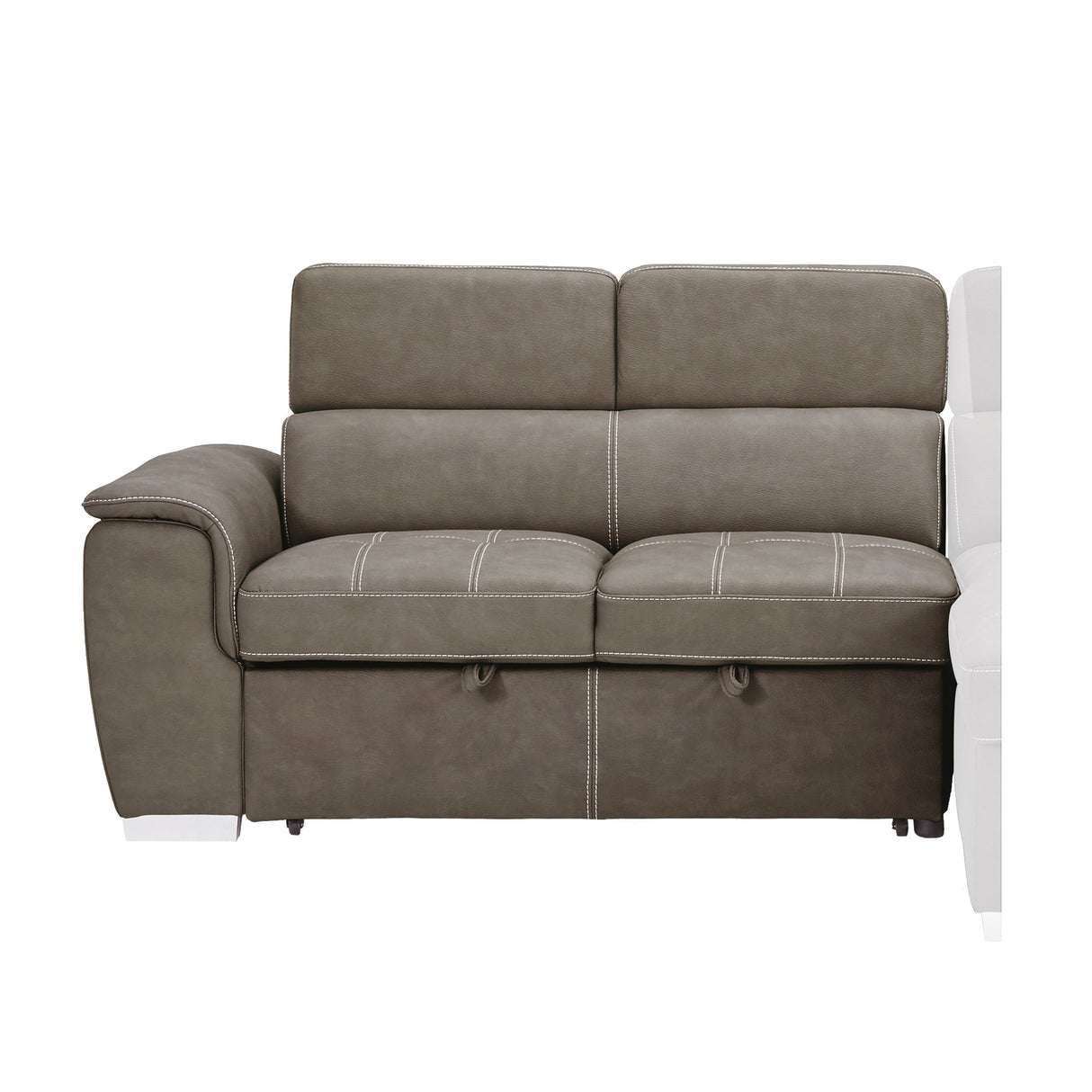 Ferriday Taupe Storage Sleeper Sectional from Homelegance - Luna Furniture