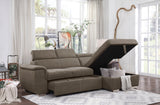 Ferriday Taupe Storage Sleeper Sectional from Homelegance - Luna Furniture