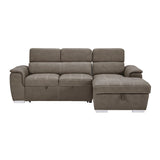 Ferriday Taupe Storage Sleeper Sectional from Homelegance - Luna Furniture