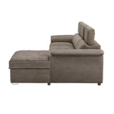 Ferriday Taupe Storage Sleeper Sectional from Homelegance - Luna Furniture