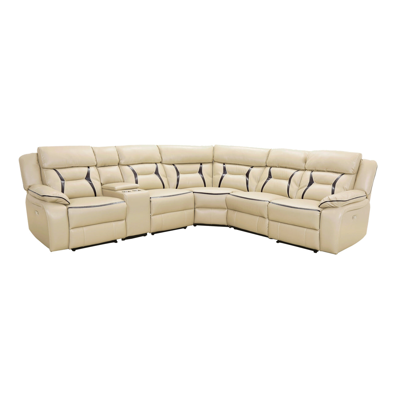 Amite Beige Power Reclining Sectional from Homelegance - Luna Furniture