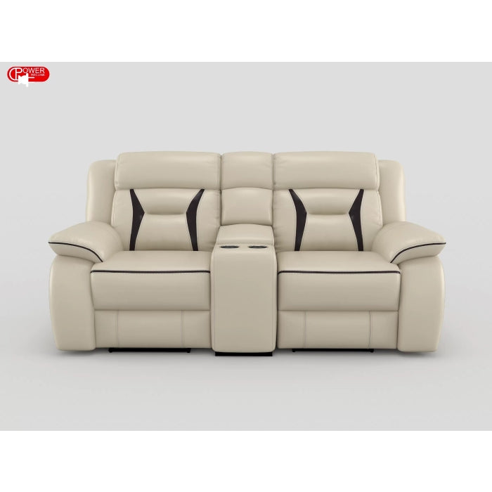 Amite Dark Gray Power Double Reclining Loveseat from Homelegance - Luna Furniture