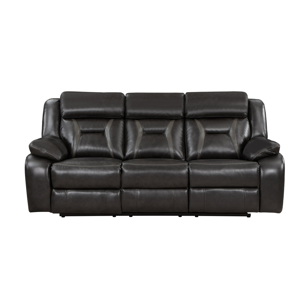 Amite Dark Gray Power Double Reclining Sofa from Homelegance - Luna Furniture