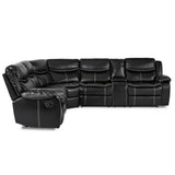 Bastrop Black Reclining Sectional from Homelegance - Luna Furniture