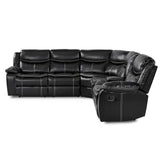 Bastrop Black Reclining Sectional from Homelegance - Luna Furniture