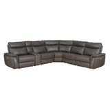 8259RFDB*6SCPWH (6)6-Piece Modular Power Reclining Sectional with Power Headrests - Luna Furniture