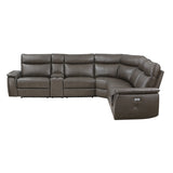 8259RFDB*6SCPWH (6)6-Piece Modular Power Reclining Sectional with Power Headrests - Luna Furniture