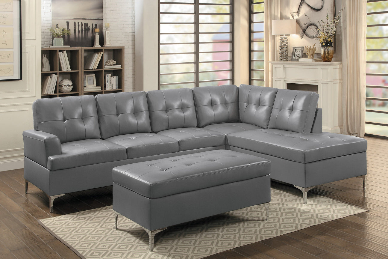 Barrington Gray RAF Sectional from Homelegance - Luna Furniture