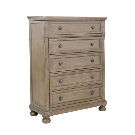 Bethel Wire Brushed Gray Sleigh Storage Platform Bedroom Set from Homelegance - Luna Furniture