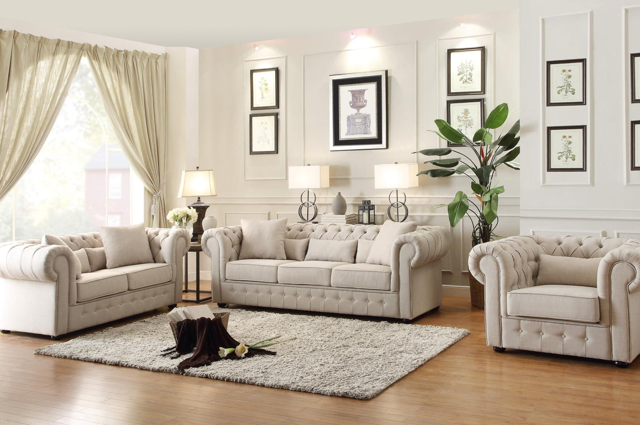 Savonburg Neutral Living Room Set from Homelegance - Luna Furniture