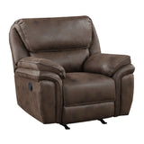 Proctor Brown Microfiber Rocker Reclining Chair from Homelegance - Luna Furniture