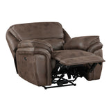 Proctor Brown Microfiber Power Reclining Chair from Homelegance - Luna Furniture