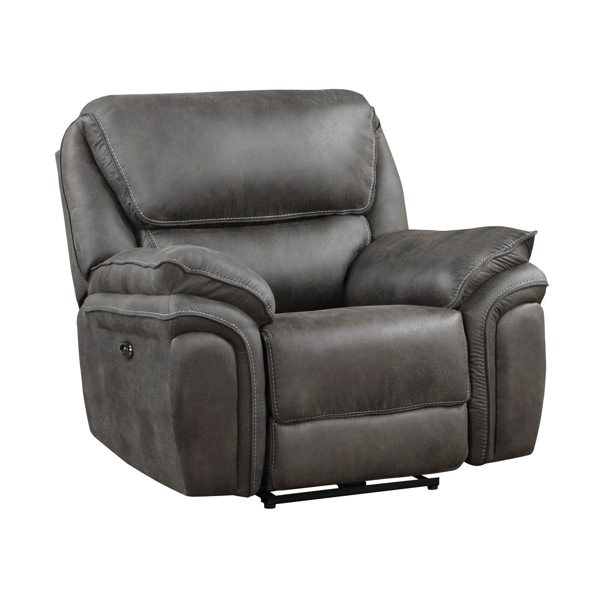 Proctor Gray Microfiber Power Reclining Chair from Homelegance - Luna Furniture