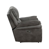 Proctor Gray Microfiber Power Reclining Chair from Homelegance - Luna Furniture