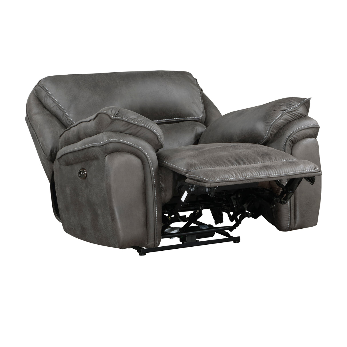 Proctor Gray Microfiber Power Reclining Chair from Homelegance - Luna Furniture