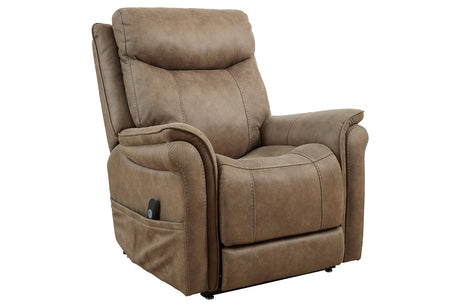 Lorreze Driftwood Power Lift Recliner -  - Luna Furniture