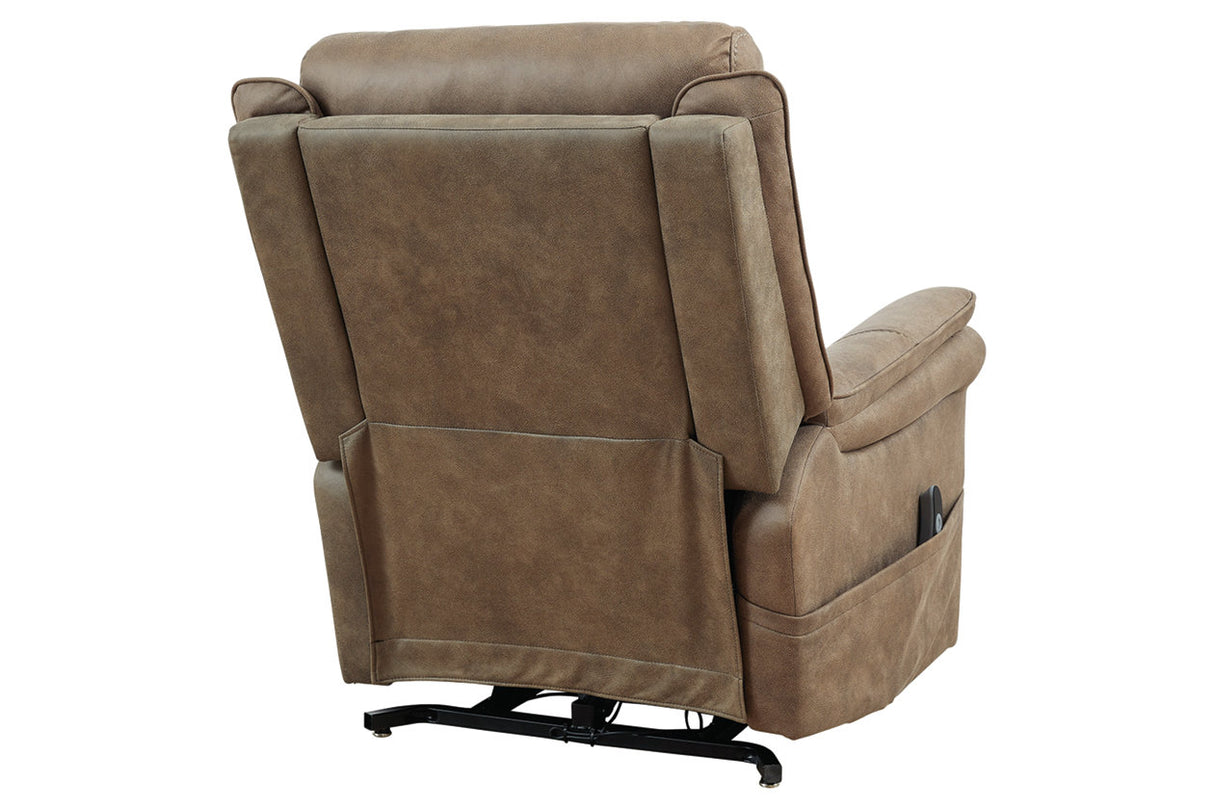 Lorreze Driftwood Power Lift Recliner -  - Luna Furniture