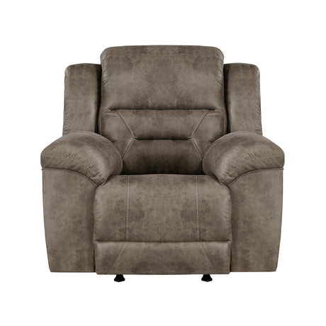 Hazen Brown Microfiber Rocker Reclining Chair from Homelegance - Luna Furniture