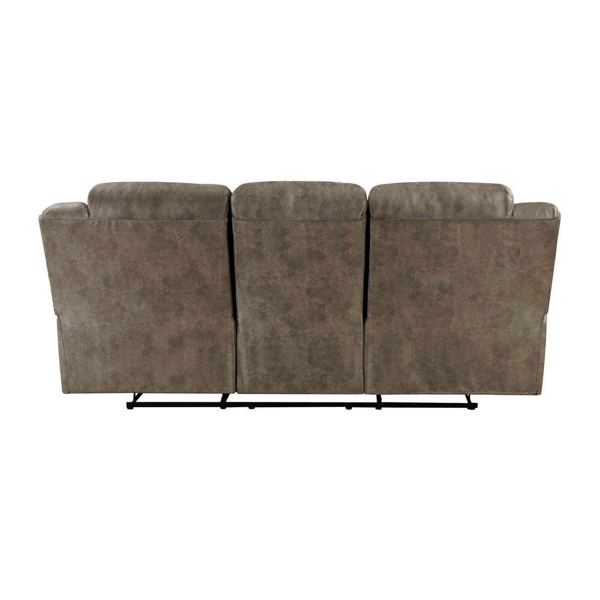 Hazen Brown Microfiber Double Reclining Sofa from Homelegance - Luna Furniture