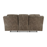 Hazen Brown Microfiber Double Reclining Sofa from Homelegance - Luna Furniture