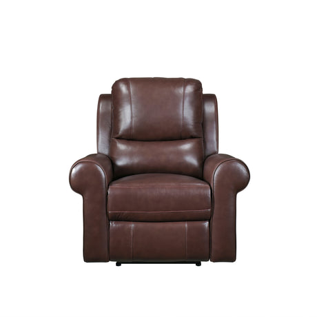 McCall Brown Leather Power Reclining Chair with Power Headrest from Homelegance - Luna Furniture