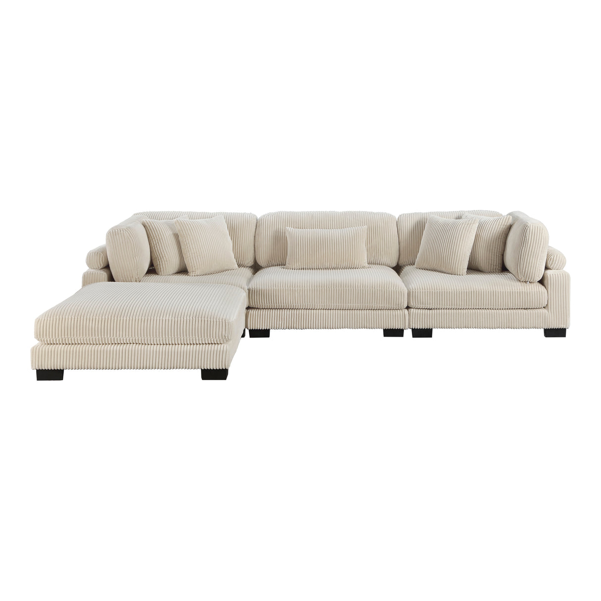 8555BE*4OT (4)4-Piece Modular Sectional with Ottoman - Luna Furniture