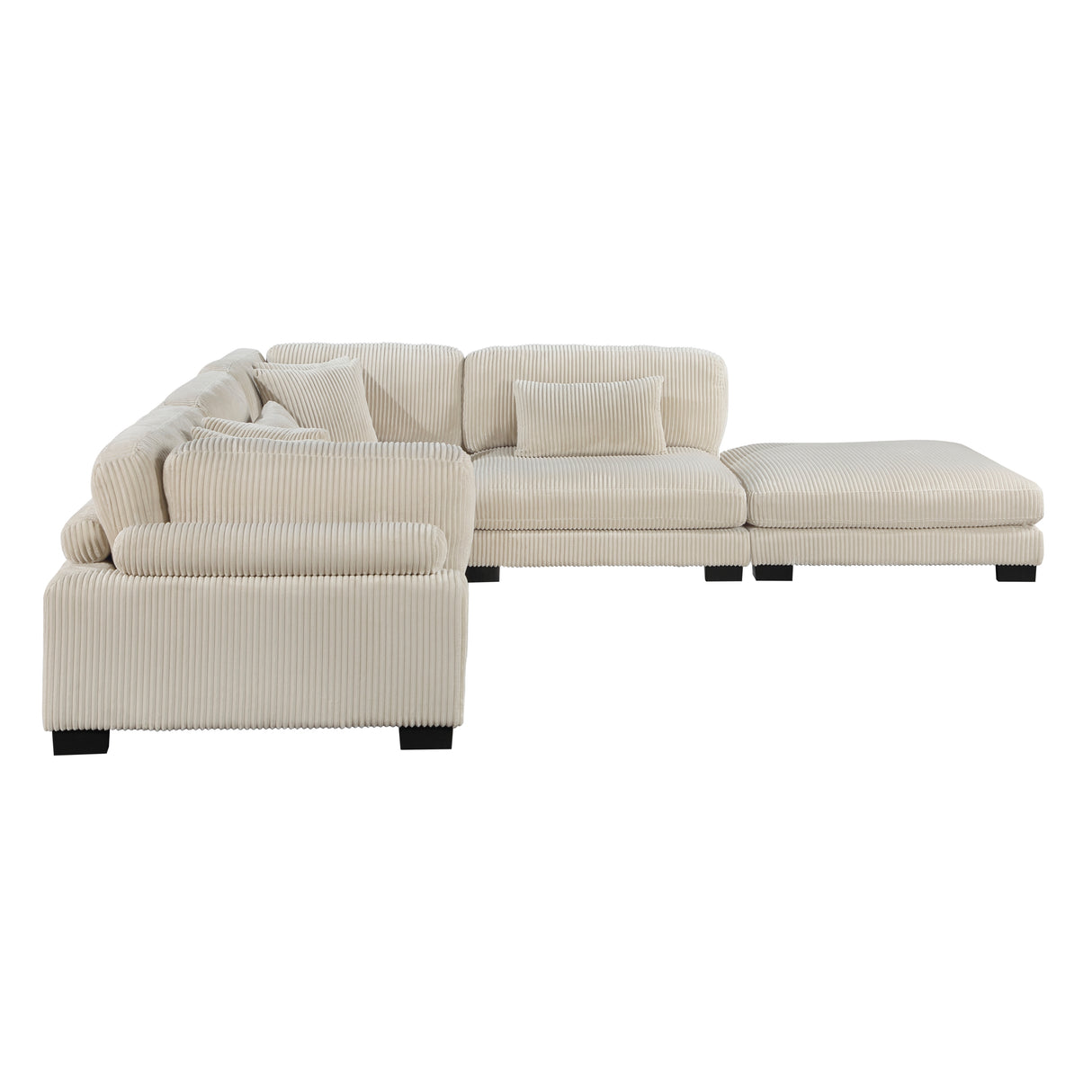 8555BE*5OT (5)5-Piece Modular Sectional with Ottoman - Luna Furniture