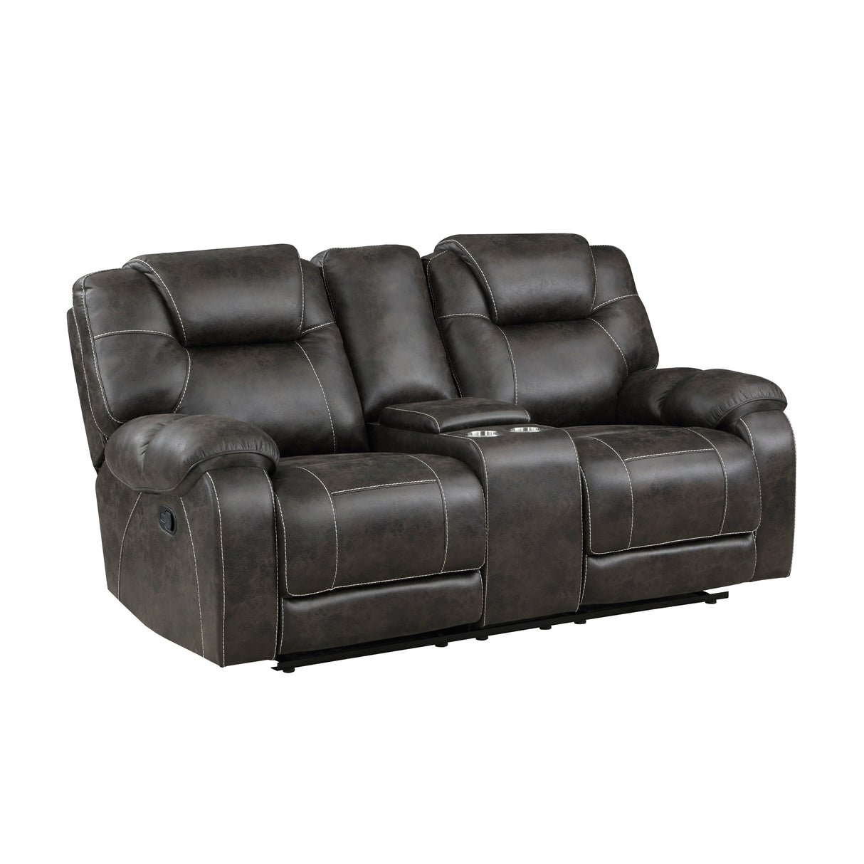 8560PM-2 Double Reclining Love Seat with Center Console - Luna Furniture