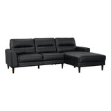 8566BLK*SC 2-Piece Sectional with Right Chaise - Luna Furniture