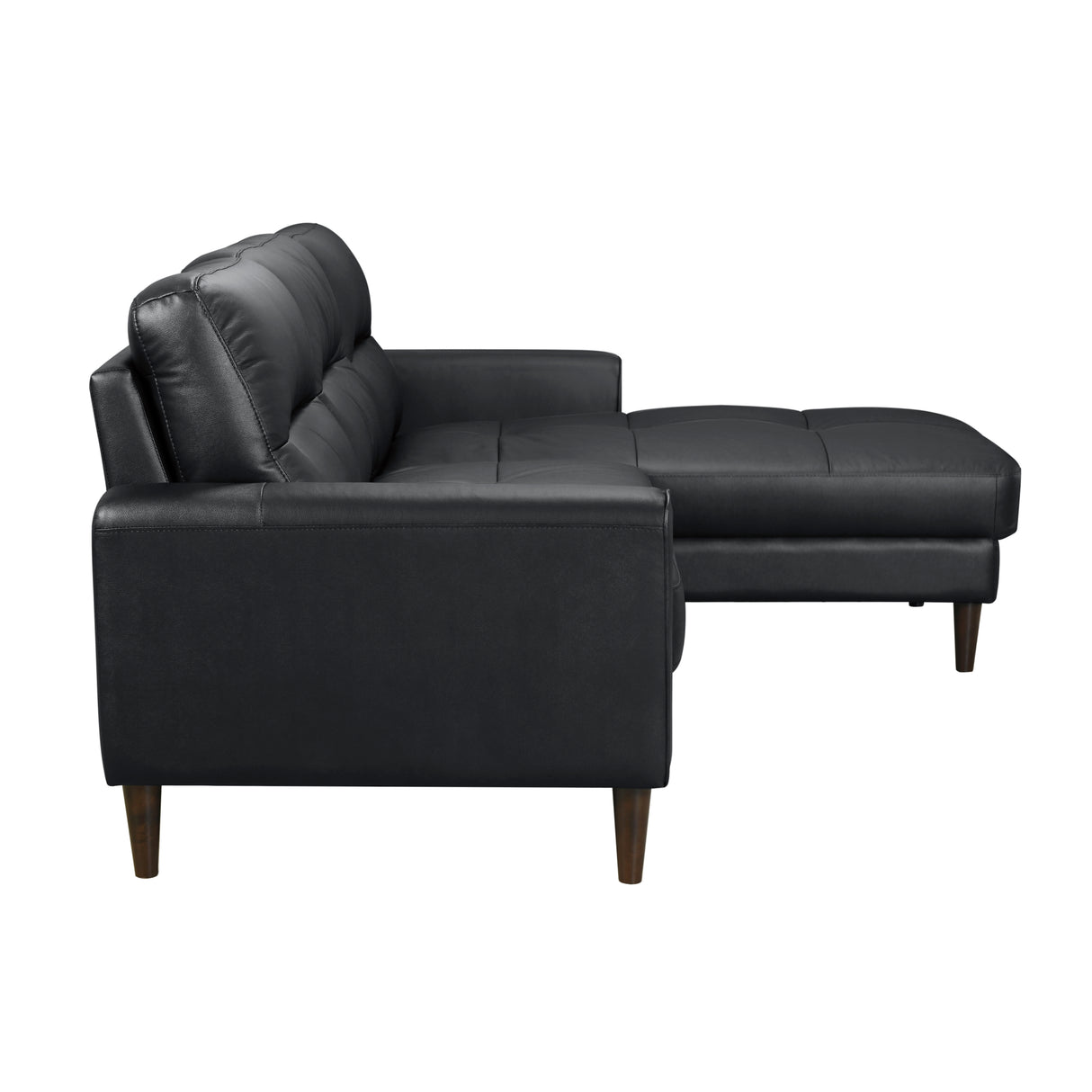 8566BLK*SC 2-Piece Sectional with Right Chaise - Luna Furniture