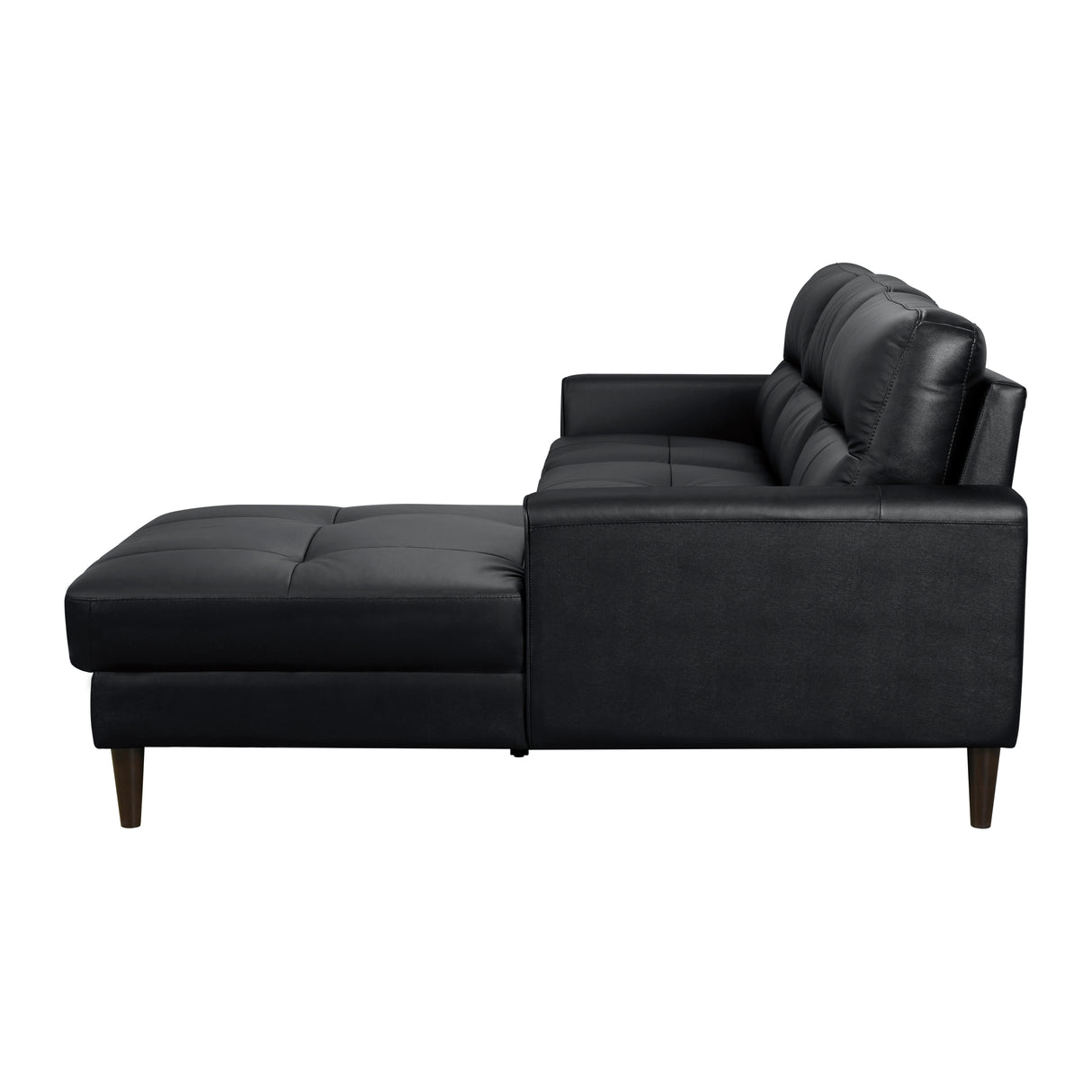 8566BLK*SC 2-Piece Sectional with Right Chaise - Luna Furniture