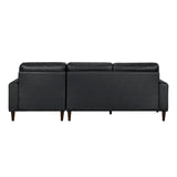 8566BLK*SC 2-Piece Sectional with Right Chaise - Luna Furniture