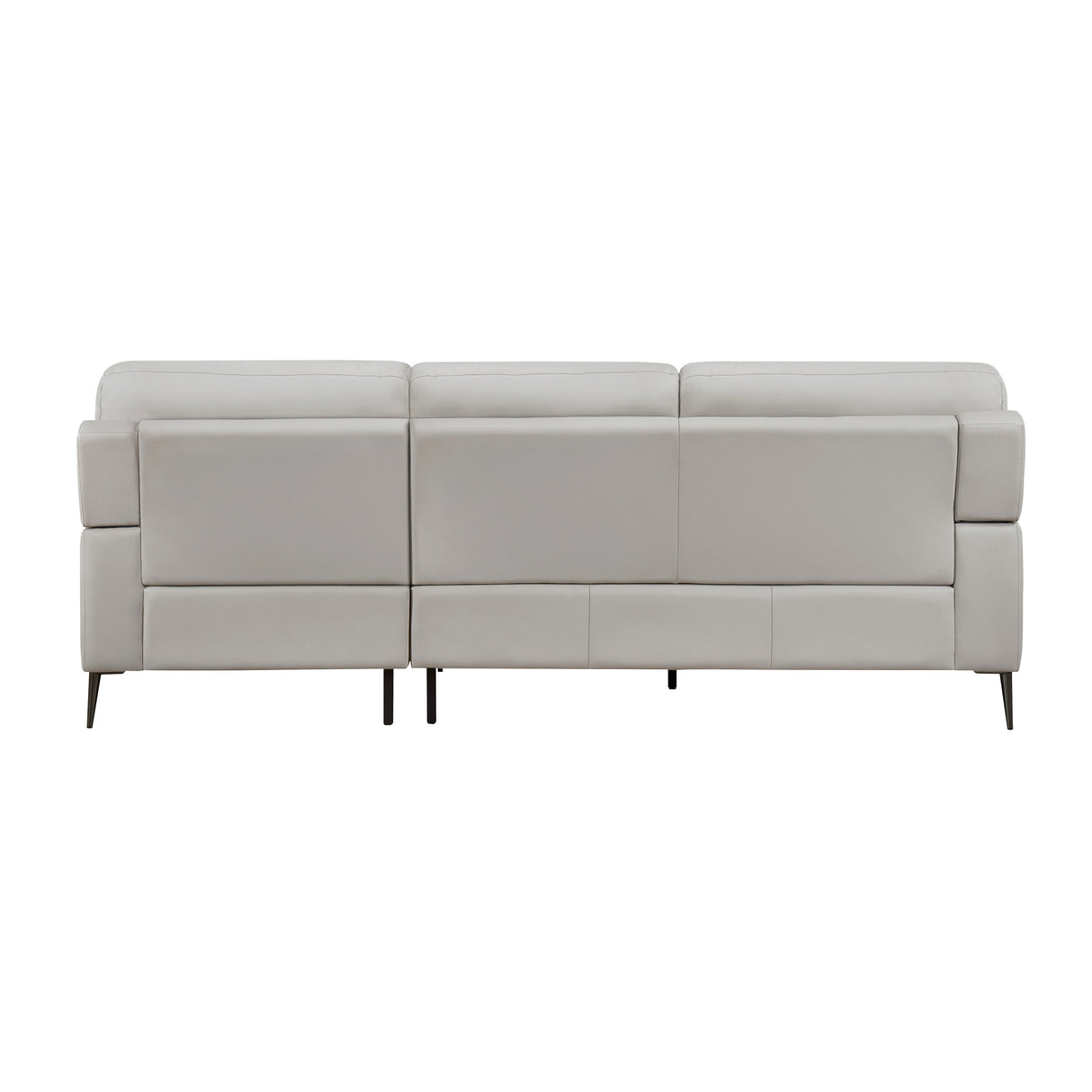 Essex Light Gray Leather 2-Piece Sectional with Right Chaise from Homelegance - Luna Furniture