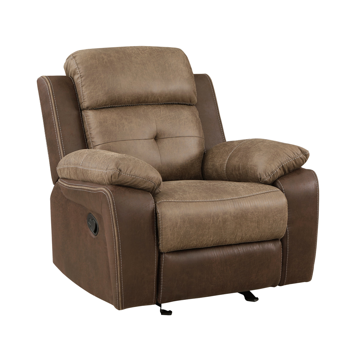 Glendale Brown Microfiber Glider Reclining Chair from Homelegance - Luna Furniture