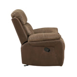 Glendale Brown Microfiber Glider Reclining Chair from Homelegance - Luna Furniture