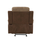 Glendale Brown Microfiber Glider Reclining Chair from Homelegance - Luna Furniture