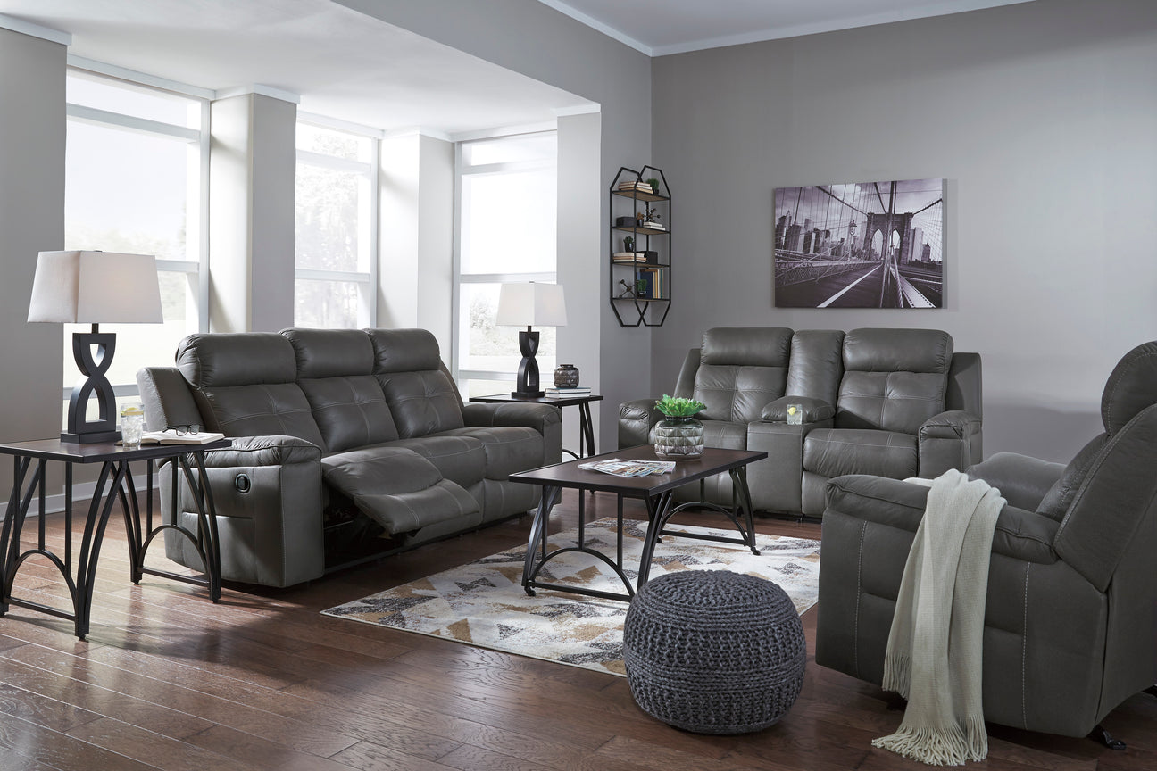 Jesolo Dark Gray Reclining Living Room Set from Ashley - Luna Furniture