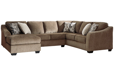 Graftin Teak 3-Piece LAF Chaise Sectional from Ashley - Luna Furniture