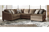 Graftin Teak 3-Piece RAF Chaise Sectional -  Ashley - Luna Furniture