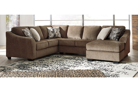 Graftin Teak 3-Piece RAF Chaise Sectional from Ashley - Luna Furniture